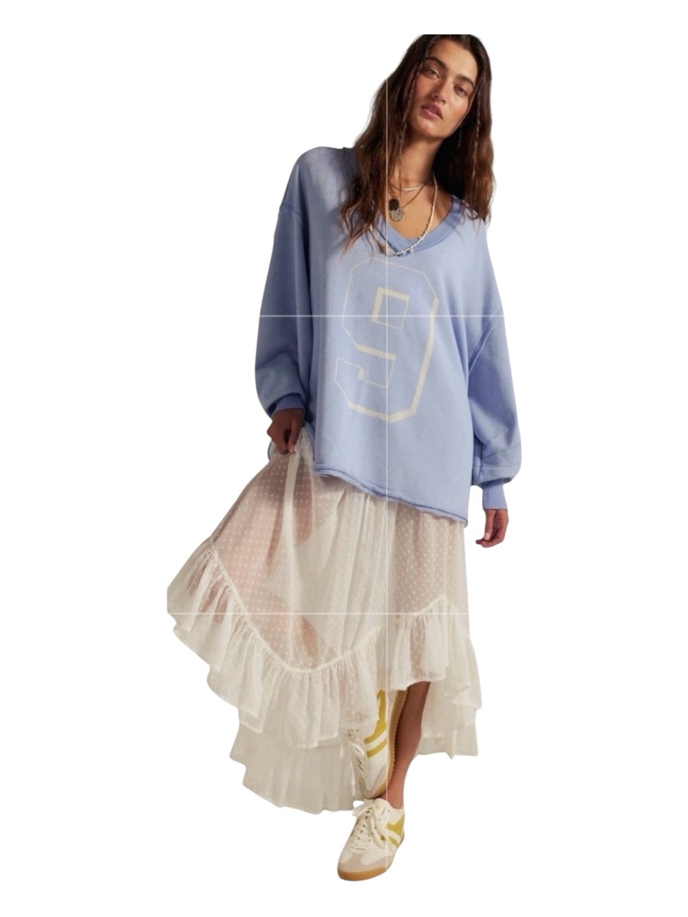 NEW Free People Venice V-Neck S Oversized